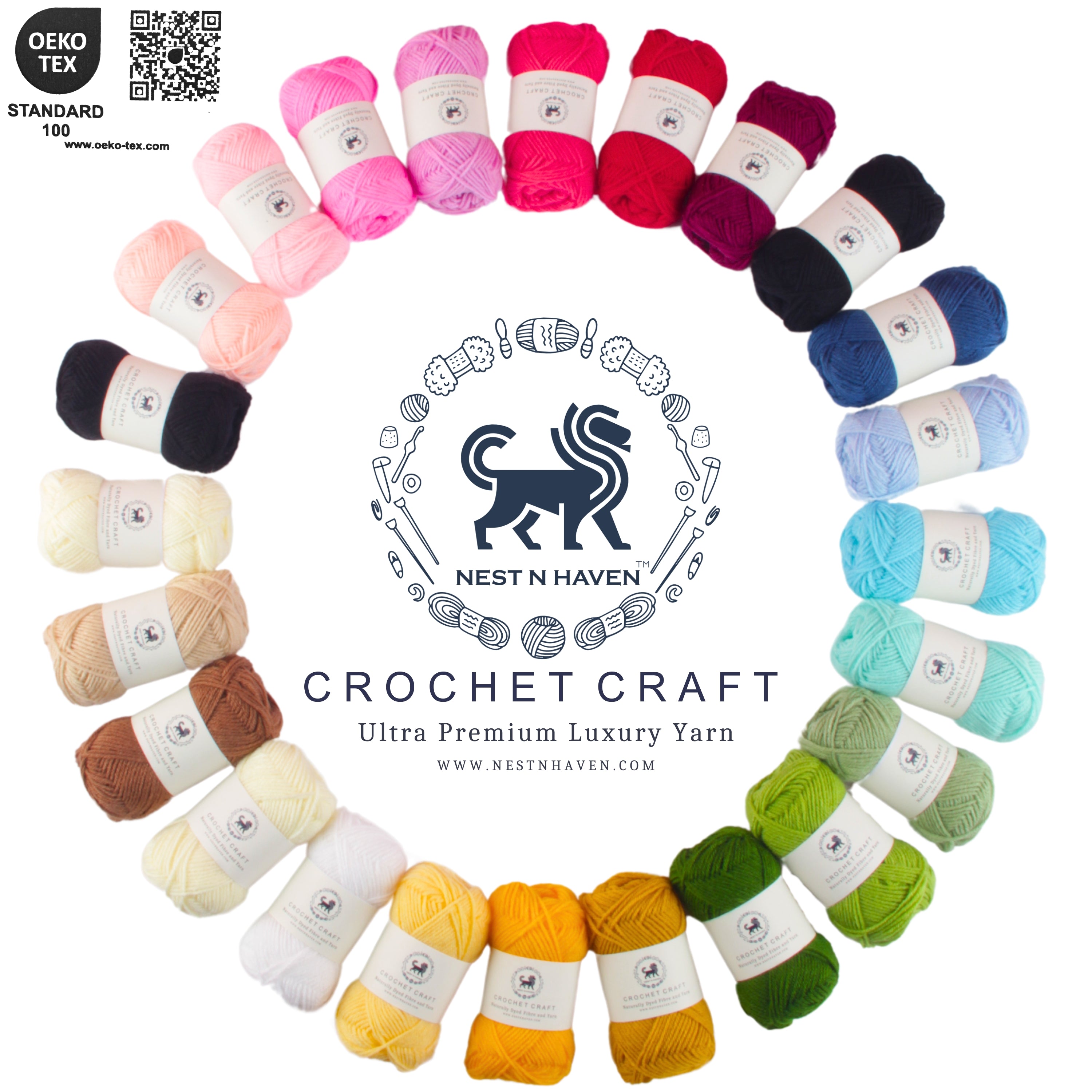 Crochet Craft Yarn kit .