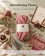 Fleure Yarn SE  – Lightweight Knitting & Crochet acrylic Yarn , 100 grams  | Nest-N Haven | Shade - Berry Sundae