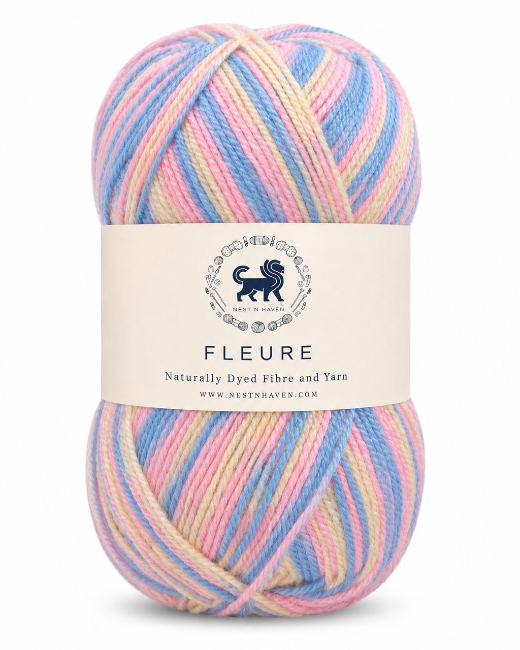 Fleure Yarn – Lightweight Knitting & Crochet acrylic Yarn , 100 grams  | Nest-N Haven | Shade - Banana split