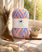Fleure Yarn – Lightweight Knitting & Crochet acrylic Yarn , 100 grams  | Nest-N Haven | Shade - Banana split