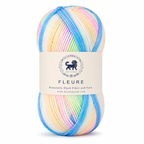 Fleure Yarn SE  – Lightweight Knitting & Crochet acrylic Yarn , 100 grams  | Nest-N Haven | Shade - Rainbow Sorbet