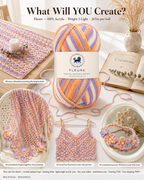 Fleure Yarn  – Lightweight Knitting & Crochet acrylic Yarn , 100 grams  | Nest-N Haven | Shade - Sunrise Sundae