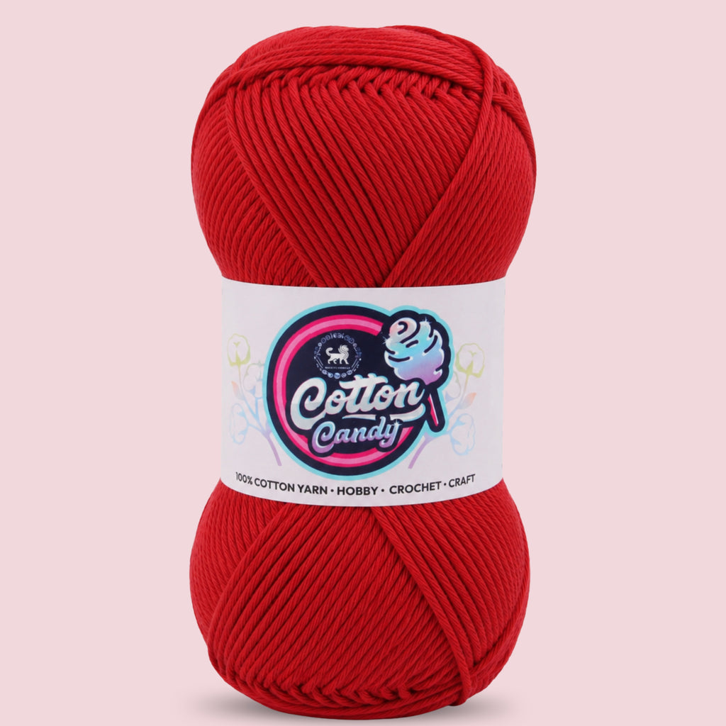 Cotton Candy Cotton Yarn (100 gram) - Red