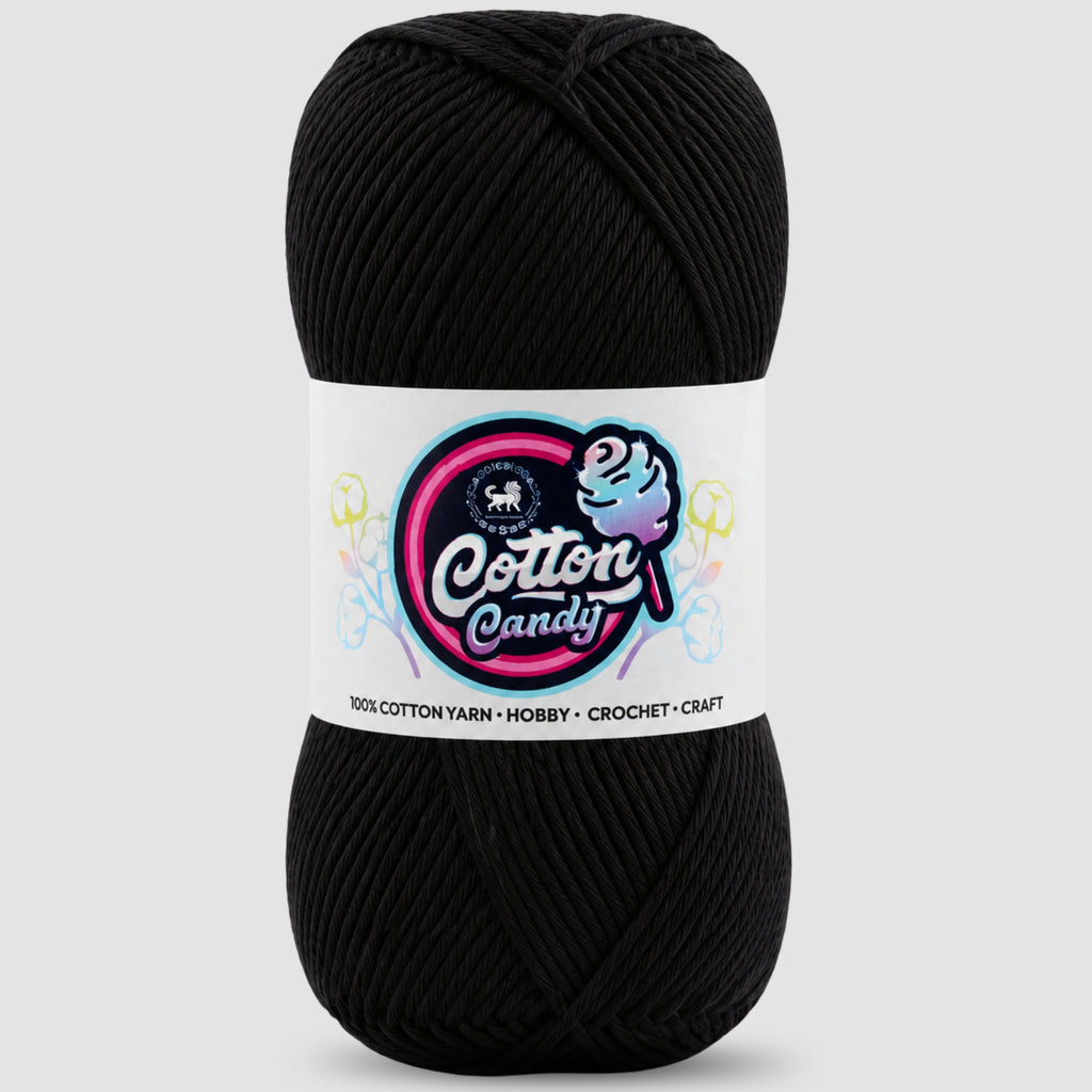 Cotton Candy Cotton Yarn (100 gram) - Black