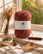 Fleure Yarn – Lightweight Knitting & Crochet acrylic Yarn , 100 grams  | Nest-N Haven | Shade -Red Velvet