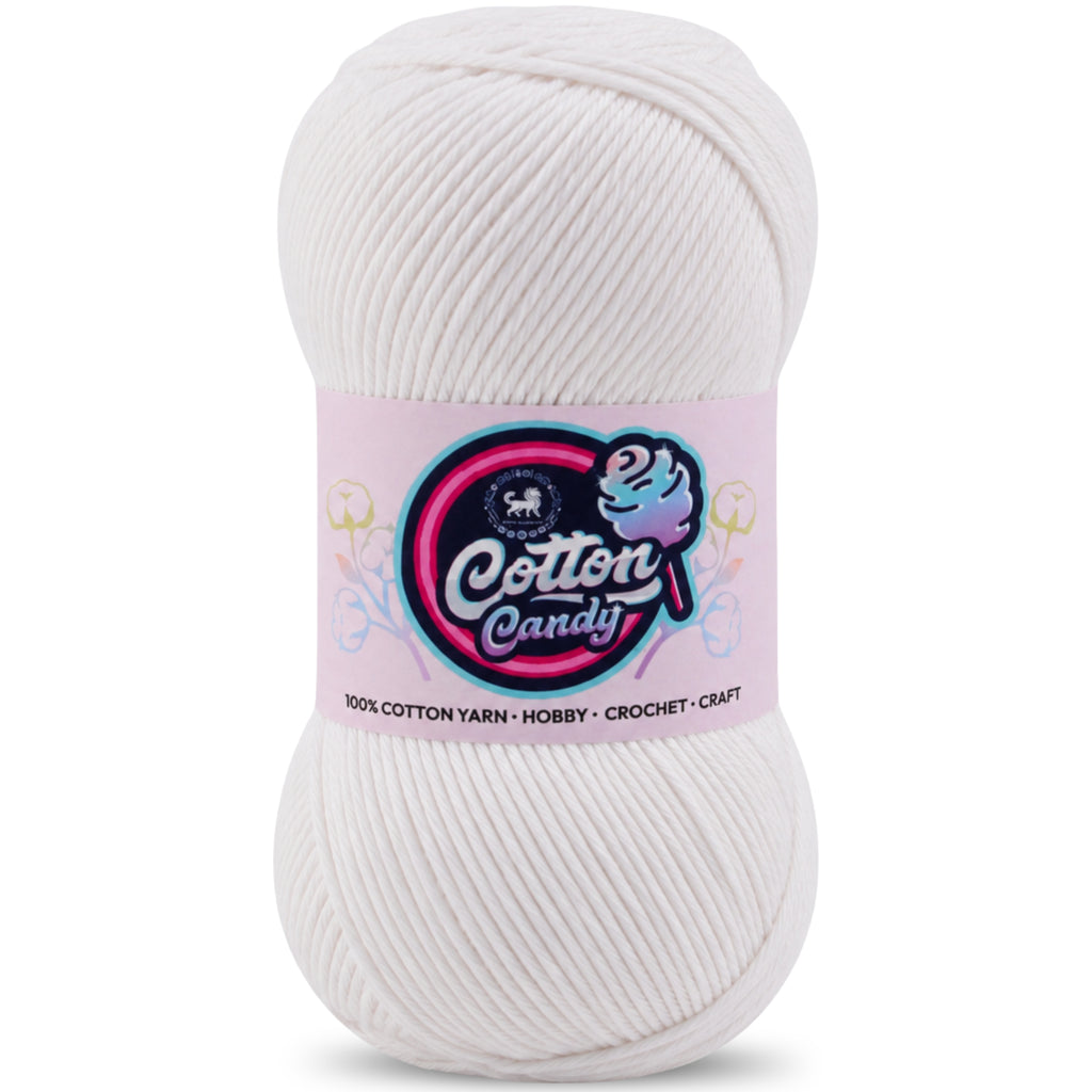 Cotton Candy Cotton Yarn (100 gram) - White