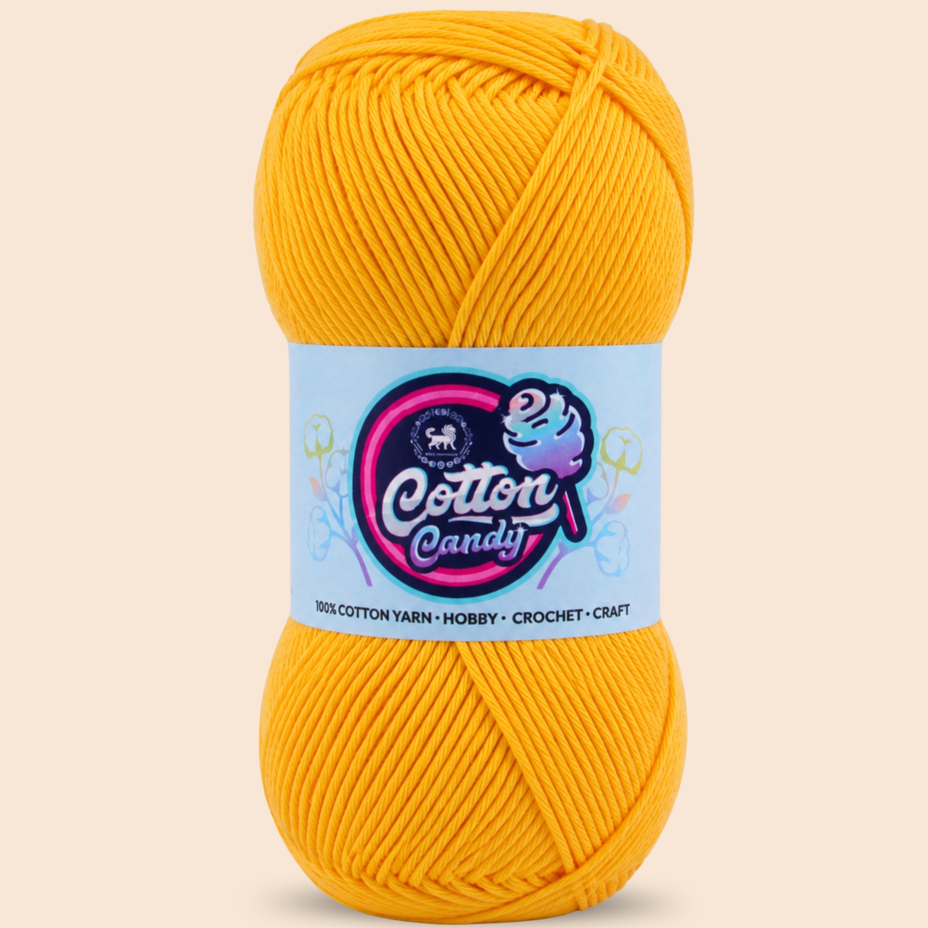 Cotton Candy Cotton Yarn (100 gram) - Sunset Yellow