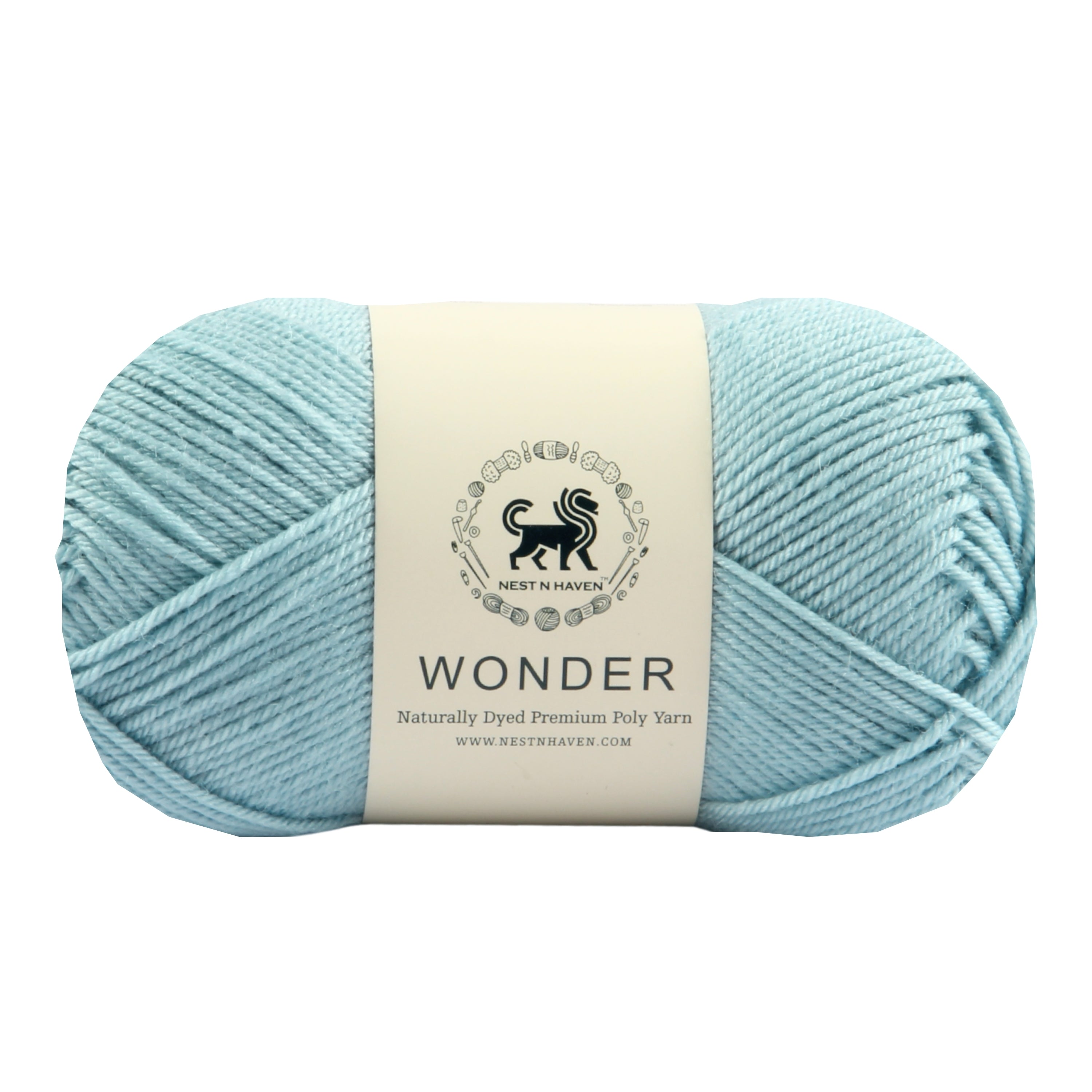 NESTNHAVEN, Wonder , Poly Yarn Supersoft Hand Knitting Wool Ball, (1 Ball/100 Gram Each) Ball Suitable for Craft, Crochet, Amigurumi,Garments, Flowers and Hobby Projects , 2 Fine , Shade- Sky Blue