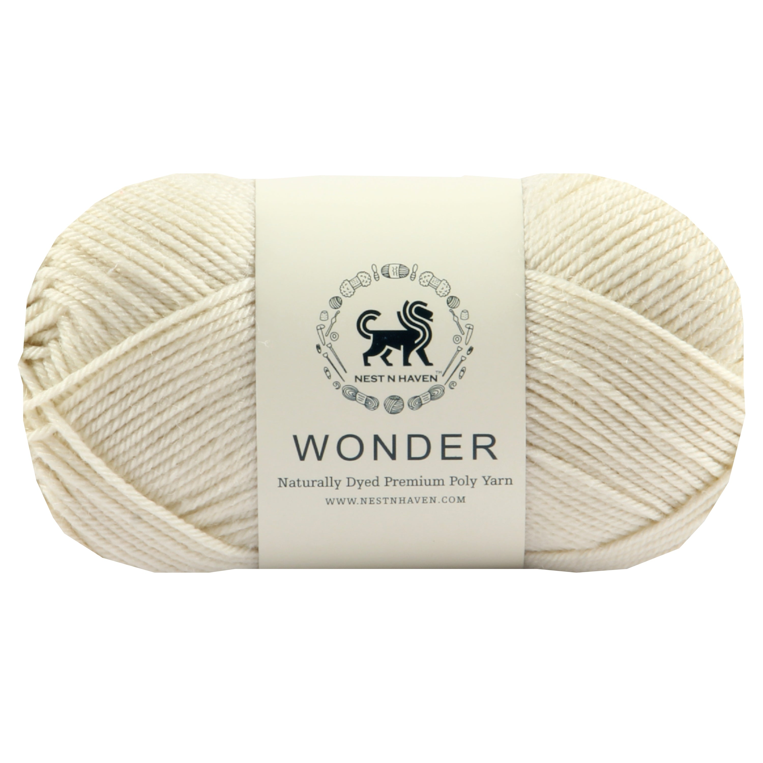NESTNHAVEN,Wonder,Poly Yarn Supersoft Hand Knitting Wool Ball,(1 Ball/100 Gram Each) Ball Suitable For Craft,Crochet,Amigurumi,Garments,Flowers And Hobby Projects,2 Fine , Shade - Off White