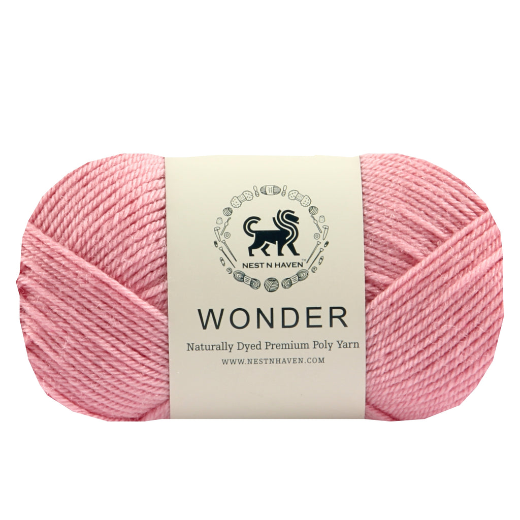 NESTNHAVEN,Wonder,Poly Yarn Supersoft Hand Knitting Wool Ball,(1 Ball/100 Gram Each) Ball Suitable For Craft,Crochet,Amigurumi,Garments,Flowers And Hobby Projects,2 Fine , Shade - Pink