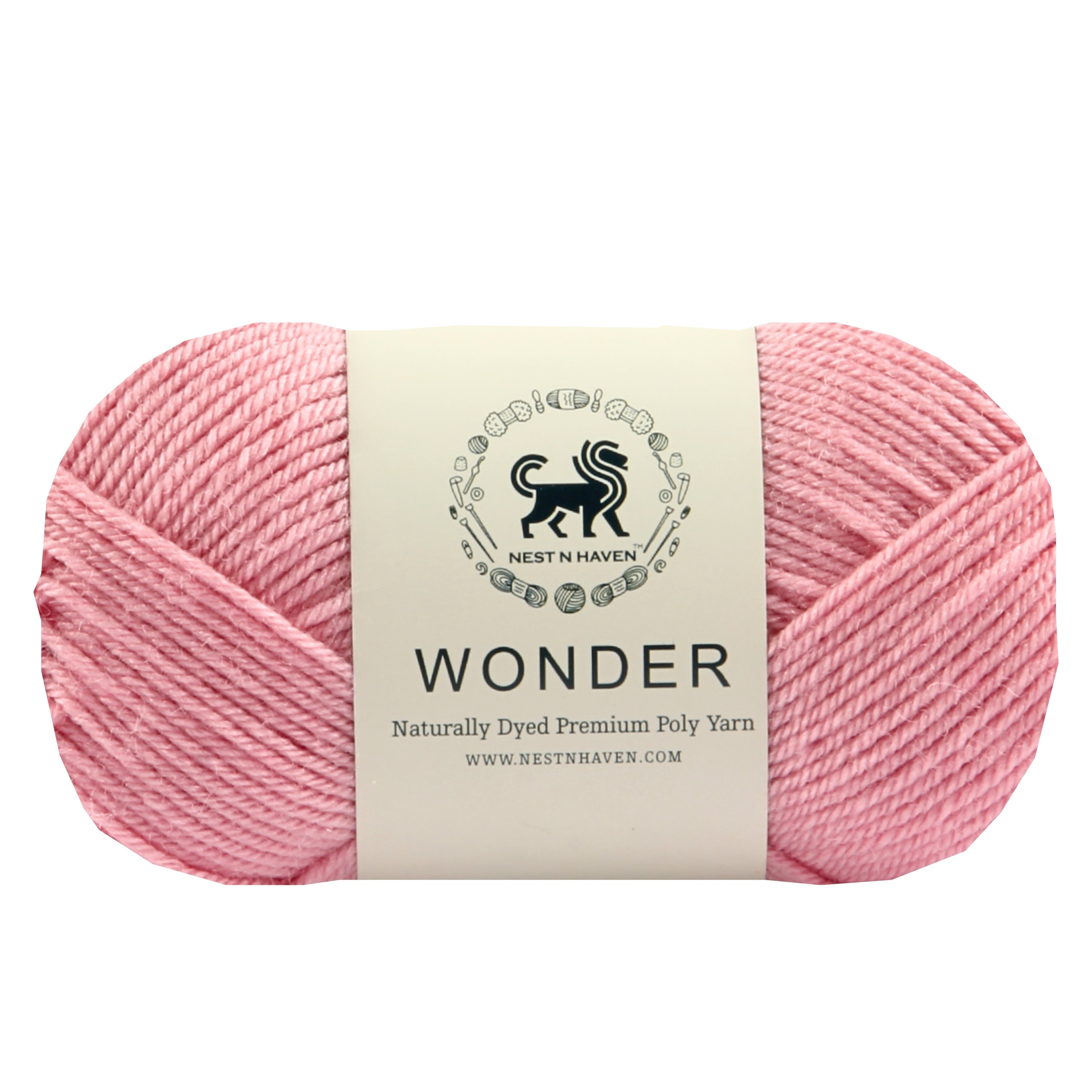 NESTNHAVEN,Wonder,Poly Yarn Supersoft Hand Knitting Wool Ball,(1 Ball/100 Gram Each) Ball Suitable For Craft,Crochet,Amigurumi,Garments,Flowers And Hobby Projects,2 Fine , Shade - Pink