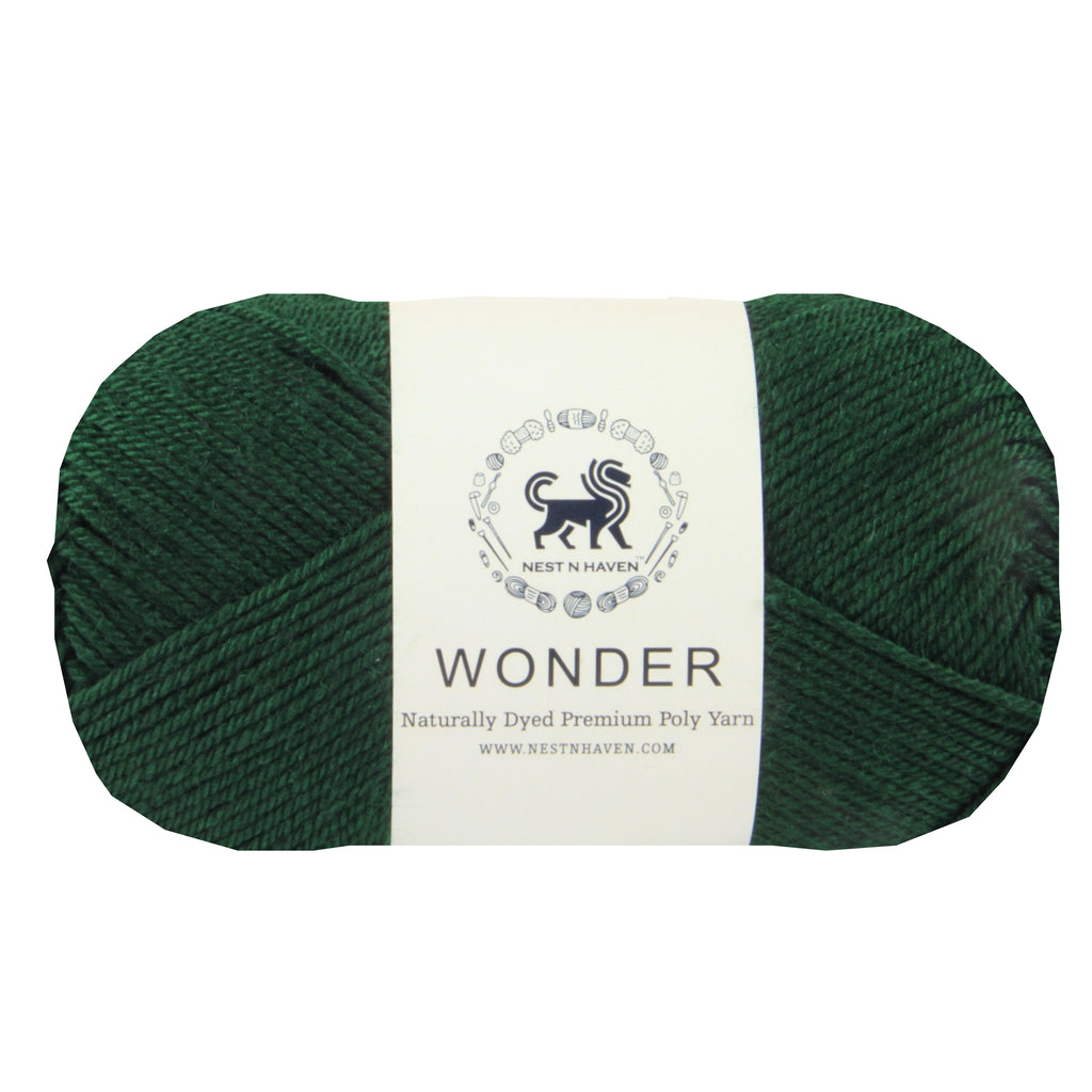 Wonder ,  Yarn Supersoft Hand Knitting Wool Ball,(1 Ball/100 Gram Each) Ball Suitable For Craft,Crochet,Amigurumi,Garments,Flowers And Hobby Projects,2 Fine , Shade -  Bottle Green