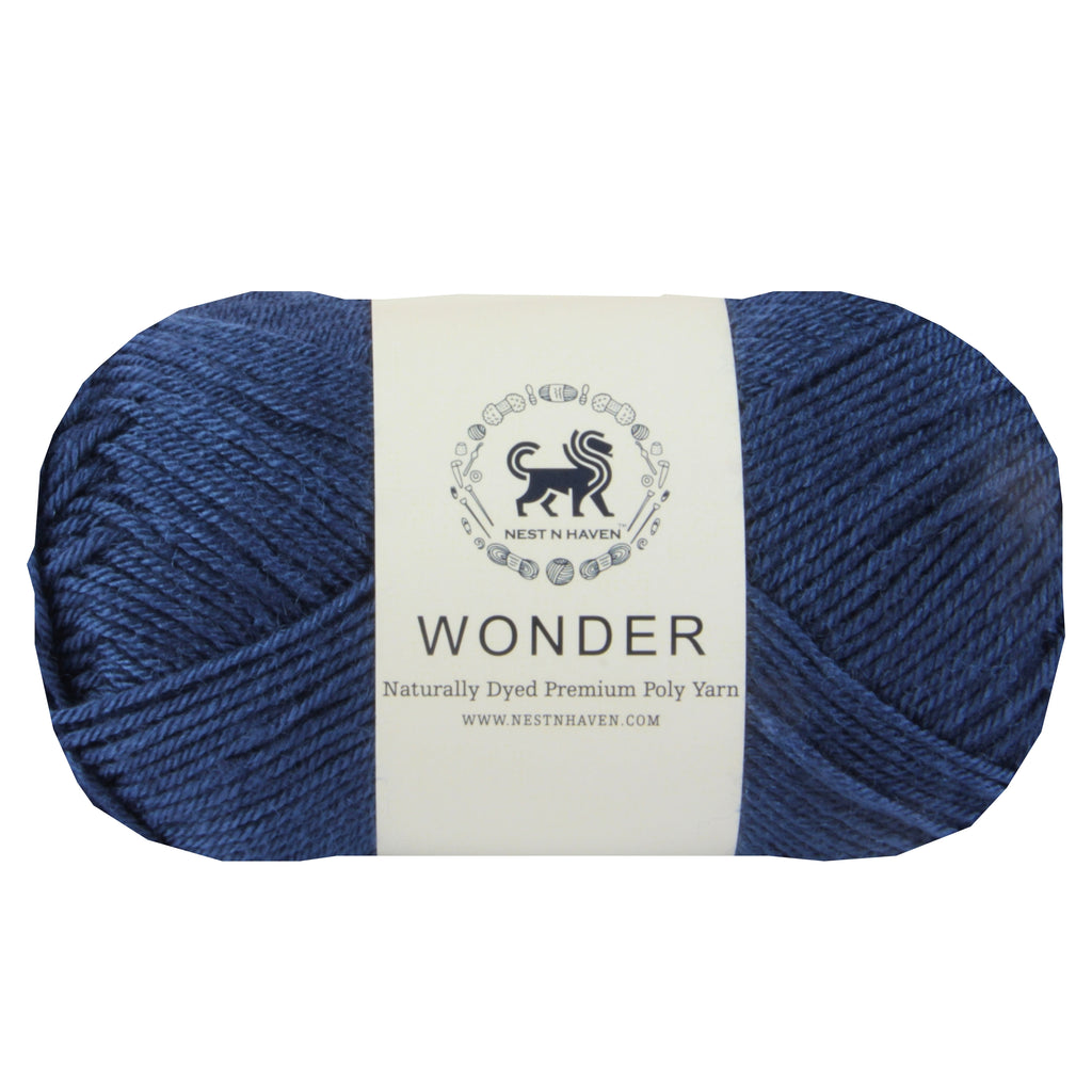 NESTNHAVEN,Wonder,Poly Yarn Supersoft Hand Knitting Wool Ball,(1 Ball/100 Gram Each) Ball Suitable For Craft,Crochet,Amigurumi,Garments,Flowers And Hobby Projects,2 Fine , Shade - Denim Blue
