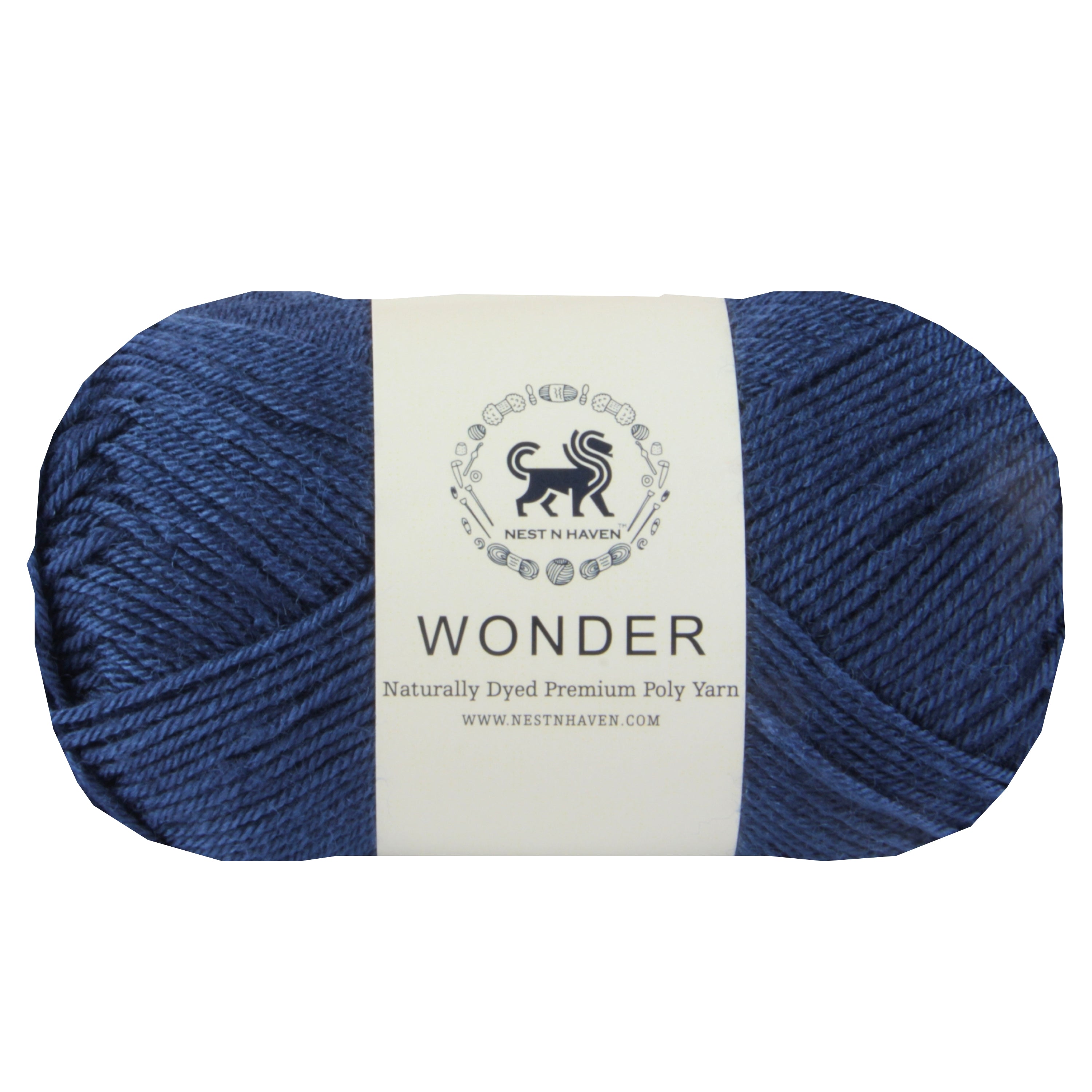 NESTNHAVEN,Wonder,Poly Yarn Supersoft Hand Knitting Wool Ball,(1 Ball/100 Gram Each) Ball Suitable For Craft,Crochet,Amigurumi,Garments,Flowers And Hobby Projects,2 Fine , Shade - Denim Blue