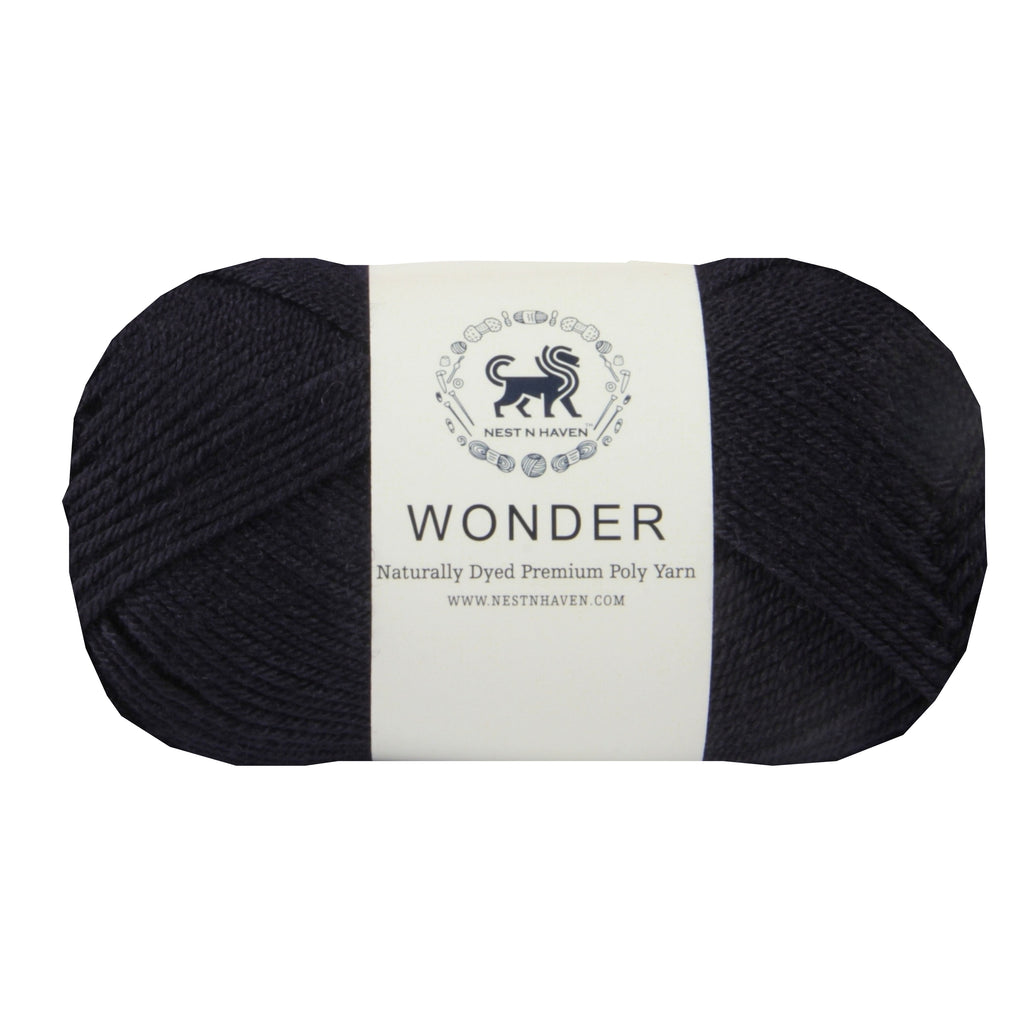 Wonder ,  Yarn Supersoft Hand Knitting Wool Ball,(1 Ball/100 Gram Each) Ball Suitable For Craft,Crochet,Amigurumi,Garments,Flowers And Hobby Projects,2 Fine , Shade - Black