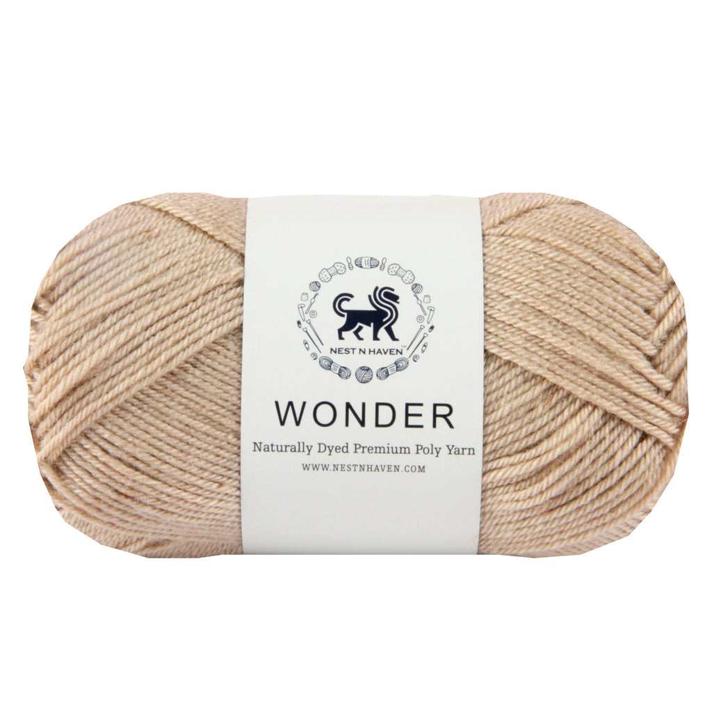 NESTNHAVEN,Wonder,Poly Yarn Supersoft Hand Knitting Wool Ball,(1 Ball/100 Gram Each) Ball Suitable For Craft,Crochet,Amigurumi,Garments,Flowers And Hobby Projects,2 Fine , Shade - Dessert Sand Beige