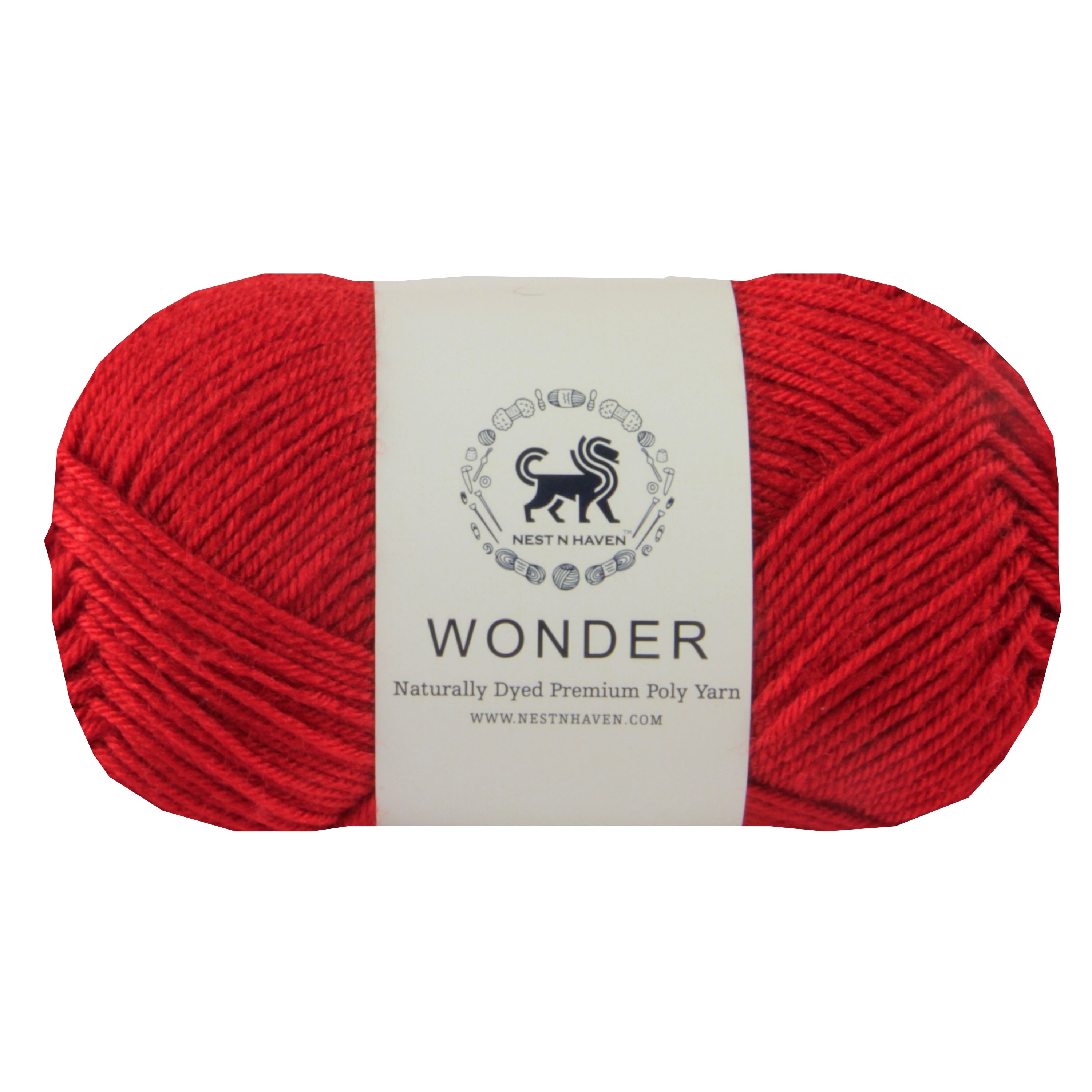 NESTNHAVEN,Wonder,Poly Yarn Supersoft Hand Knitting Wool Ball,(1 Ball/100 Gram Each) Ball Suitable For Craft,Crochet,Amigurumi,Garments,Flowers And Hobby Projects,2 Fine , Shade - Red
