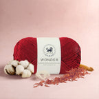 NESTNHAVEN,Wonder,Poly Yarn Supersoft Hand Knitting Wool Ball,(1 Ball/100 Gram Each) Ball Suitable For Craft,Crochet,Amigurumi,Garments,Flowers And Hobby Projects,2 Fine , Shade - Cranberry Red