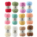 NESTNHAVEN , CrochetCraft , yarn kit , Pack of 12 Wool balls ( 1 ball / 20 Grams) , 240 grams (aprox) , Ultra Premium Luxury wool Yarn in vibrant colors for Crochet, Amigurumi, Embroidery, Toys, Garments, Flowers  (Bright set)