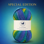 Fleure Yarn SE  – Lightweight Knitting & Crochet acrylic Yarn , 100 grams  | Nest-N Haven | Shade - Peacock Green Prism