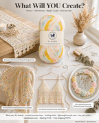Fleure Yarn SE  – Lightweight Knitting & Crochet acrylic Yarn , 100 grams  | Nest-N Haven | Shade - Lemon Confetti
