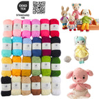CrochetCraft , yarn kit , Pack of 24 Wool balls ( 1 ball / 20 Grams) , 480 grams (aprox) , Ultra Premium Luxury wool Yarn in vibrant colors for Crochet, Amigurumi, Embroidery, Toys
