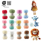 NESTNHAVEN , CrochetCraft , yarn kit , Pack of 12 Wool balls ( 1 ball / 20 Grams) , 240 grams (aprox) , Ultra Premium Luxury wool Yarn in vibrant colors for Crochet, Amigurumi, Embroidery, Toys, Garments, Flowers  (Bright set)