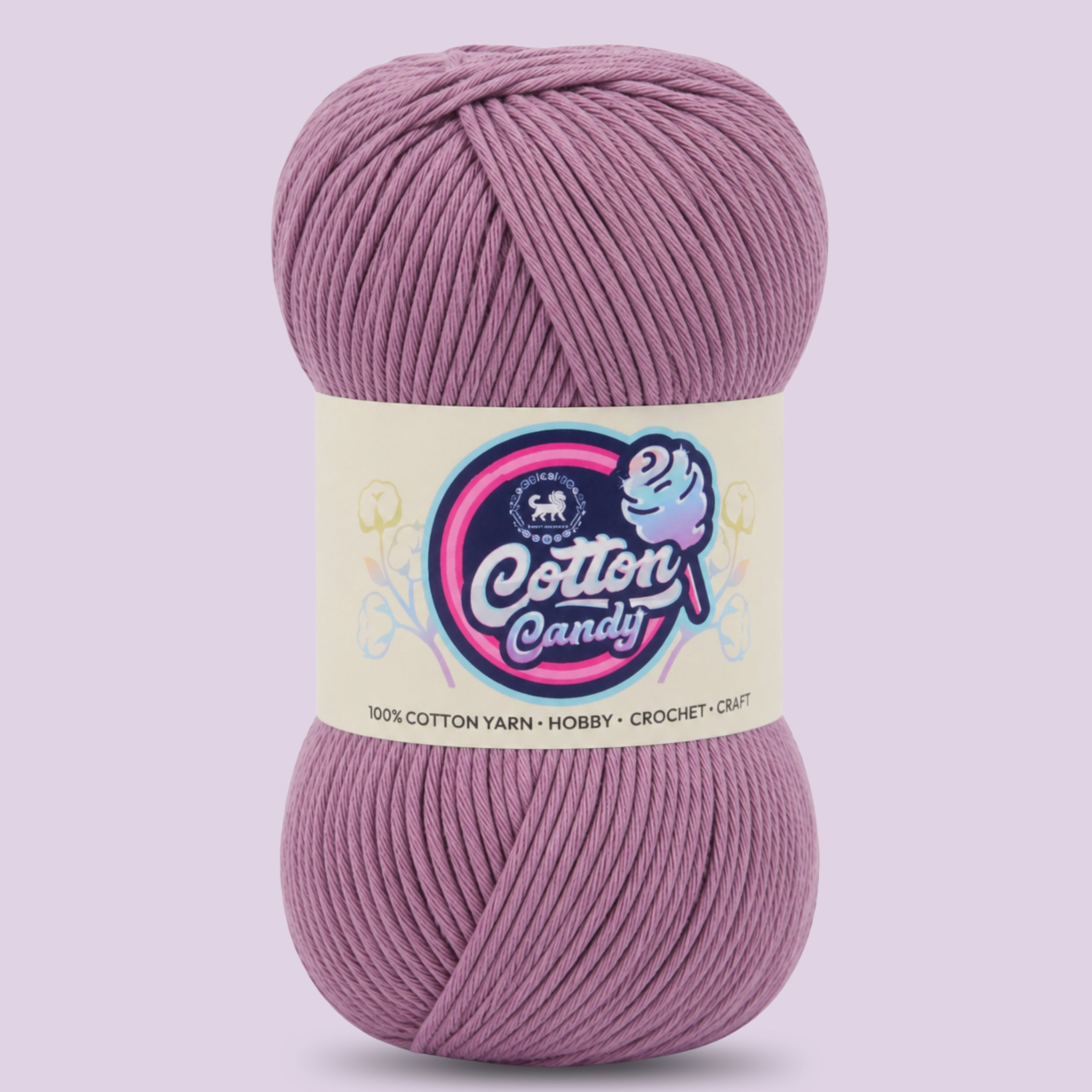 Cotton Candy Cotton Yarn (100 gram) - Deep Purple