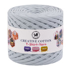 Creative Cotton | T-Shirt Yarn Carpet, Knitting Yarn for Hand Knitting DIY Bags, Baskets, Crocheting Projects 200 GMS ( Grey )