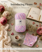 Fleure Yarn – Lightweight Knitting & Crochet acrylic Yarn , 100 grams  | Nest-N Haven | Shade - cotton candy