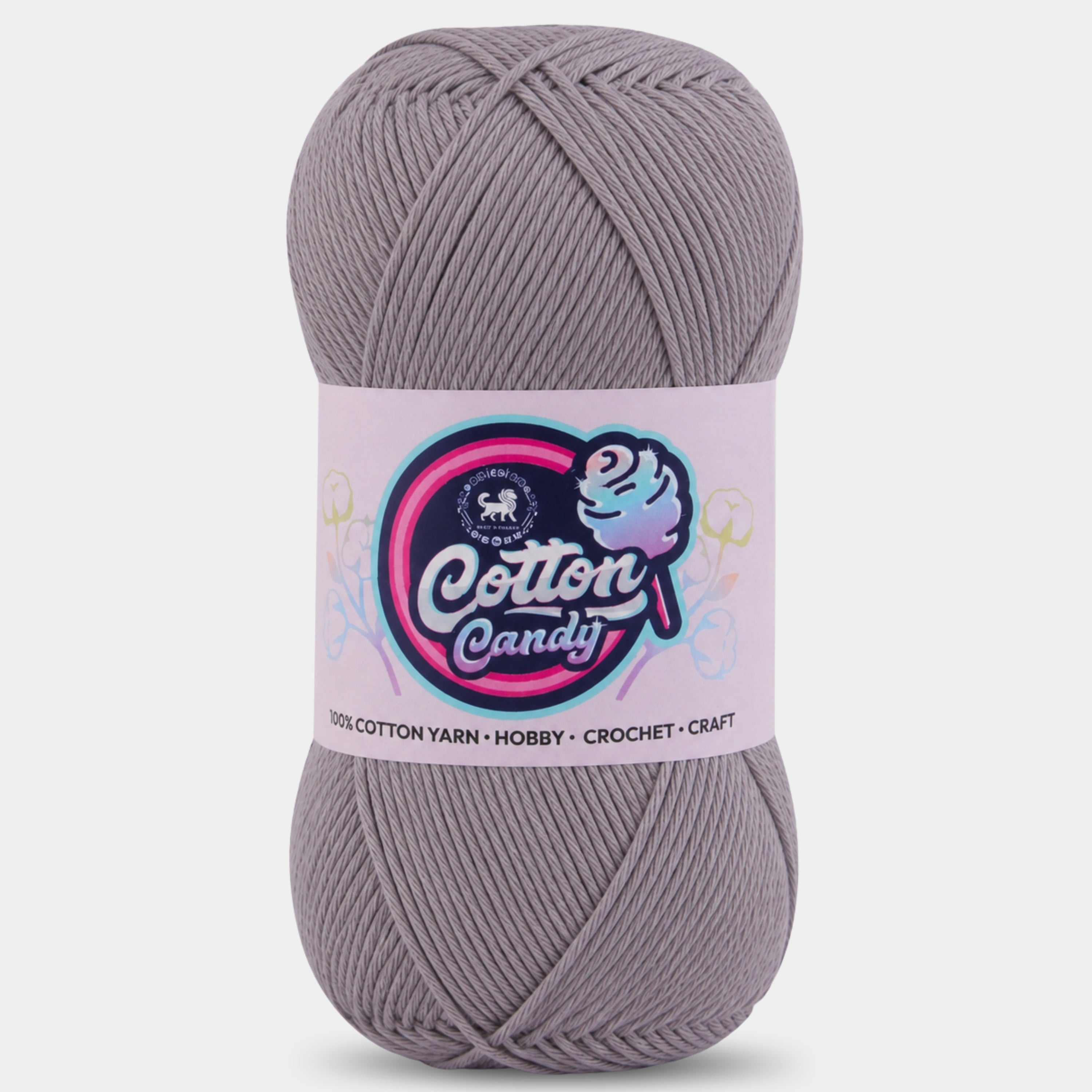 Cotton Candy Cotton Yarn (100 gram) - Gray