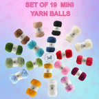 NESTNHAVEN , CrochetCraft , yarn kit , Pack of 18 + 1 Wool balls ( 1 ball / 20 Grams) , 380 grams (aprox) , Ultra Premium Luxury wool Yarn in vibrant colors for Crochet, Amigurumi, Embroidery, Toys, Garments, Flowers  (Set 2 Dark)