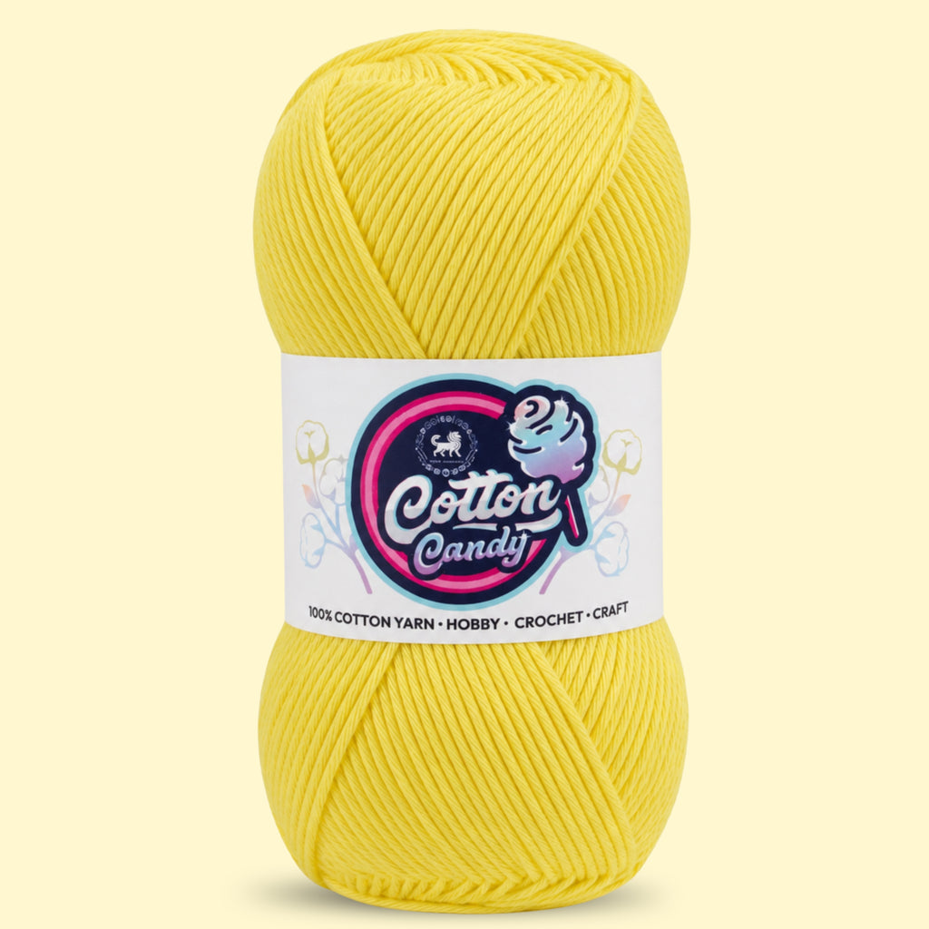 Cotton Candy Cotton Yarn (100 gram) - Light Yellow