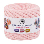 Creative Cotton | T-Shirt Yarn Carpet, Knitting Yarn for Hand Knitting DIY Bags, Baskets, Crocheting Projects 200 GMS (Baby Pink)