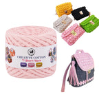 Creative Cotton | T-Shirt Yarn Carpet, Knitting Yarn for Hand Knitting DIY Bags, Baskets, Crocheting Projects 200 GMS (Baby Pink)
