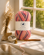Fleure Yarn SE  – Lightweight Knitting & Crochet acrylic Yarn , 100 grams  | Nest-N Haven | Shade - Berry Sundae
