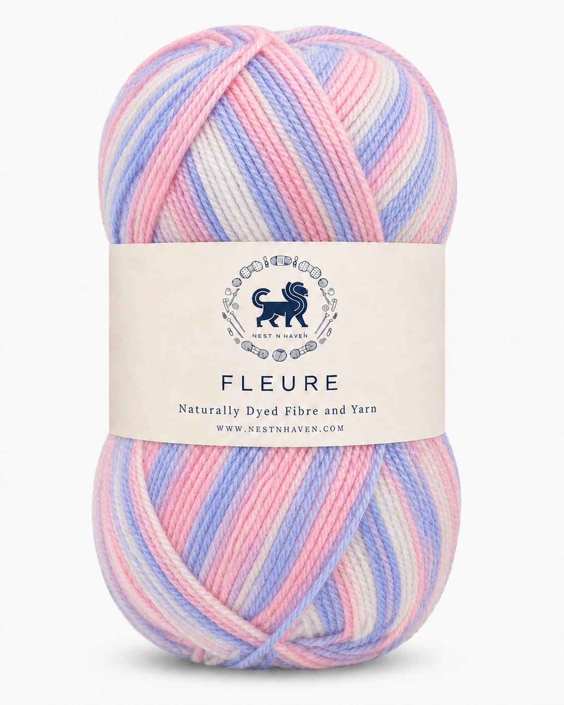 Fleure Yarn – Lightweight Knitting & Crochet acrylic Yarn , 100 grams  | Nest-N Haven | Shade - cotton candy