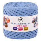 Creative Cotton | T-Shirt Yarn Carpet, Knitting Yarn for Hand Knitting DIY Bags, Baskets, Crocheting Projects 200 GMS (Utramarine Blue )