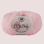 Baby  Yarn  pack of 6 (25gms x 6) 150 gram -  Baby Pink