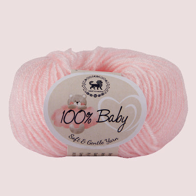 Baby  Yarn  pack of 6 (25gms x 6) 150 gram -  Baby Pink