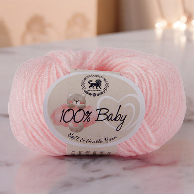 Baby  Yarn  pack of 6 (25gms x 6) 150 gram -  Baby Pink