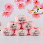 Baby  Yarn  pack of 6 (25gms x 6) 150 gram -  Baby Pink