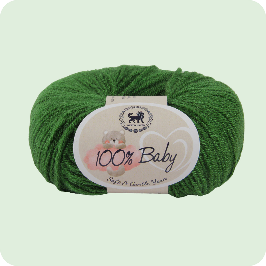 Baby  Yarn  pack of 6 (25gms x 6) 150 gram -  Bottle Green