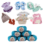 Baby  Yarn  pack of 6 (25gms x 6) 150 gram -  Bright Blue