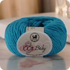Baby  Yarn  pack of 6 (25gms x 6) 150 gram -  Bright Blue