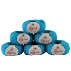 Baby  Yarn  pack of 6 (25gms x 6) 150 gram - Bright Blue