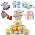 Baby  Yarn  pack of 6 (25gms x 6) 150 gram -  Bright Yellow