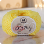 Baby  Yarn  pack of 6 (25gms x 6) 150 gram -  Bright Yellow