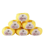 Baby  Yarn  pack of 6 (25gms x 6) 150 gram - Bright Yellow