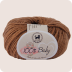 Baby  Yarn  pack of 6 (25gms x 6) 150 gram -  Brown